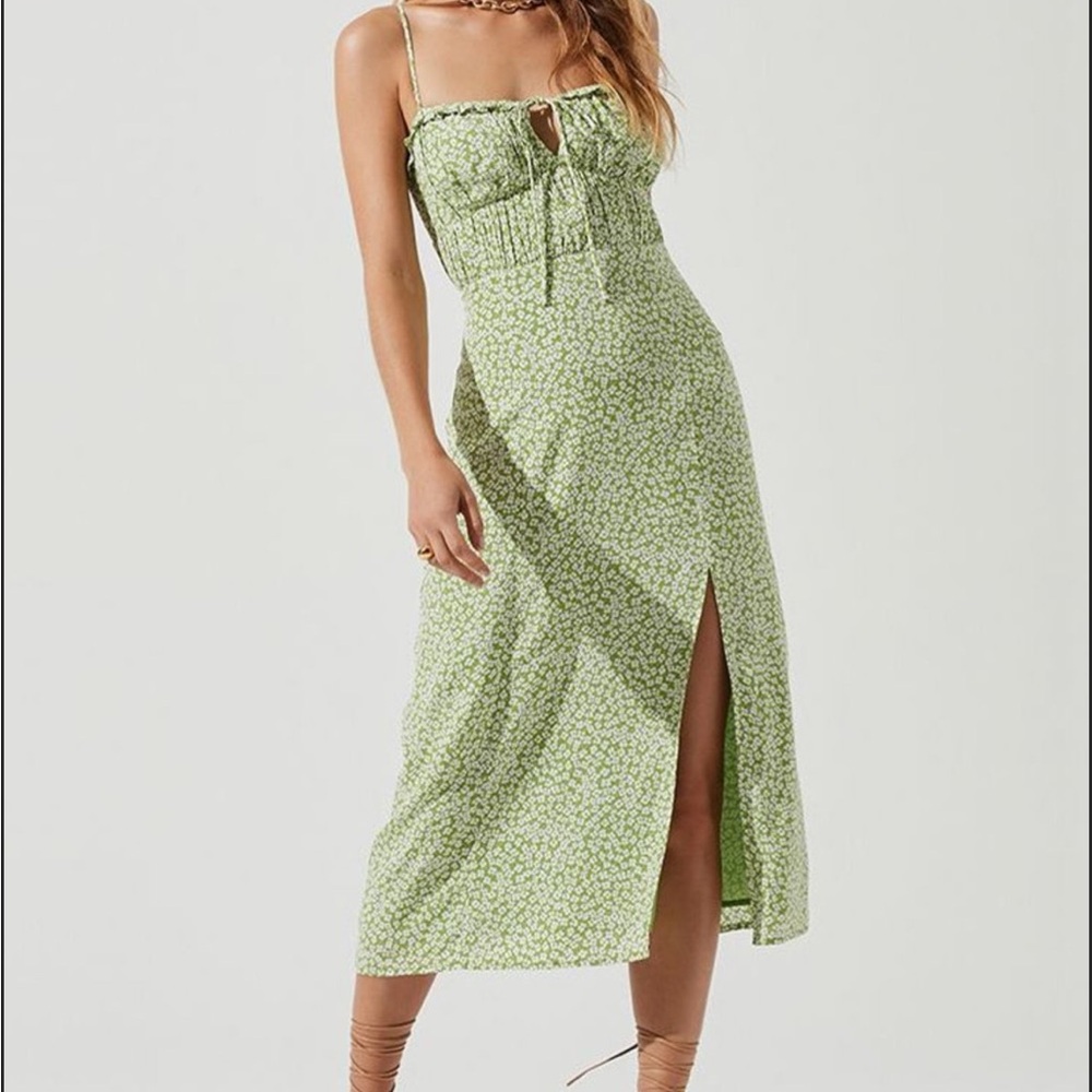 Green Floral Women's Dress